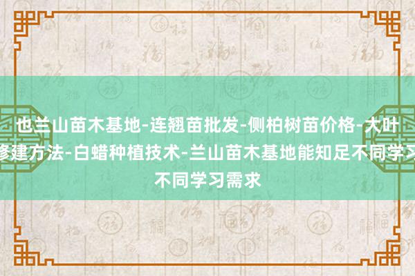 也兰山苗木基地-连翘苗批发-侧柏树苗价格-大叶女贞修建方法-白蜡种植技术-兰山苗木基地能知足不同学习需求