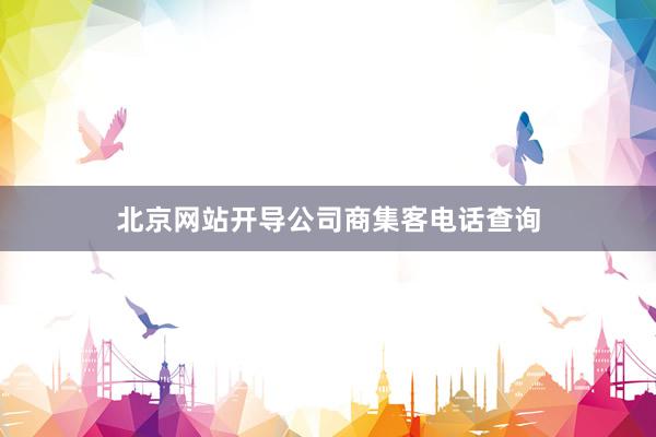 北京网站开导公司商集客电话查询